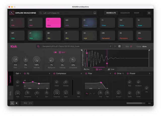 ADSR Drum Machine v1.1.0 WIN