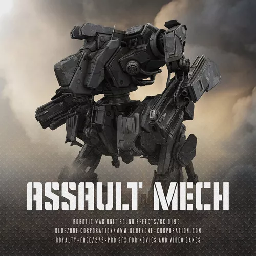 Bluezone Corporation Assault Mech Robotic War Unit Sound Effects WAV