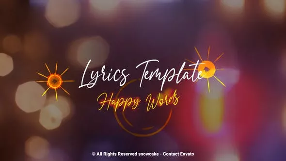 snowcake Lyrics Template Happy Words AEP