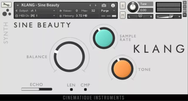 Cinematique Instruments KLANG Sine Beauty KONTAKT