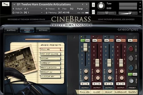 Cinesamples CineBrass Twelve Horn Ensemble [KONTAKT]