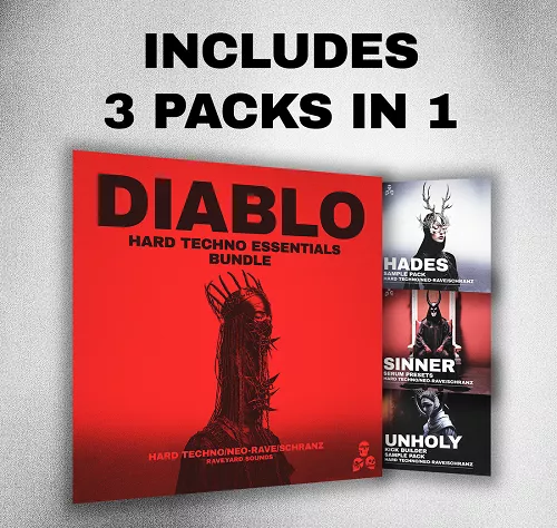 Raveyard Sounds Diablo Hard Techno Essentials Bundle WAV FXP